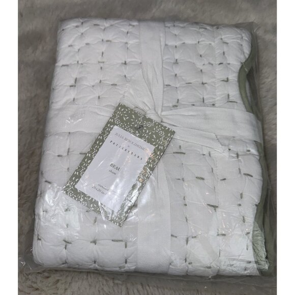 NWT POTTERY BARN x Julia Berolzheimer Beau Scalloped Quilted Sham 26 x 20 - Picture 1 of 4